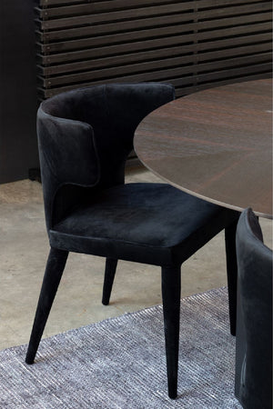   Modern European furniture - Black Upholstered Dining Chair - www.oroa.com | Oroa.com