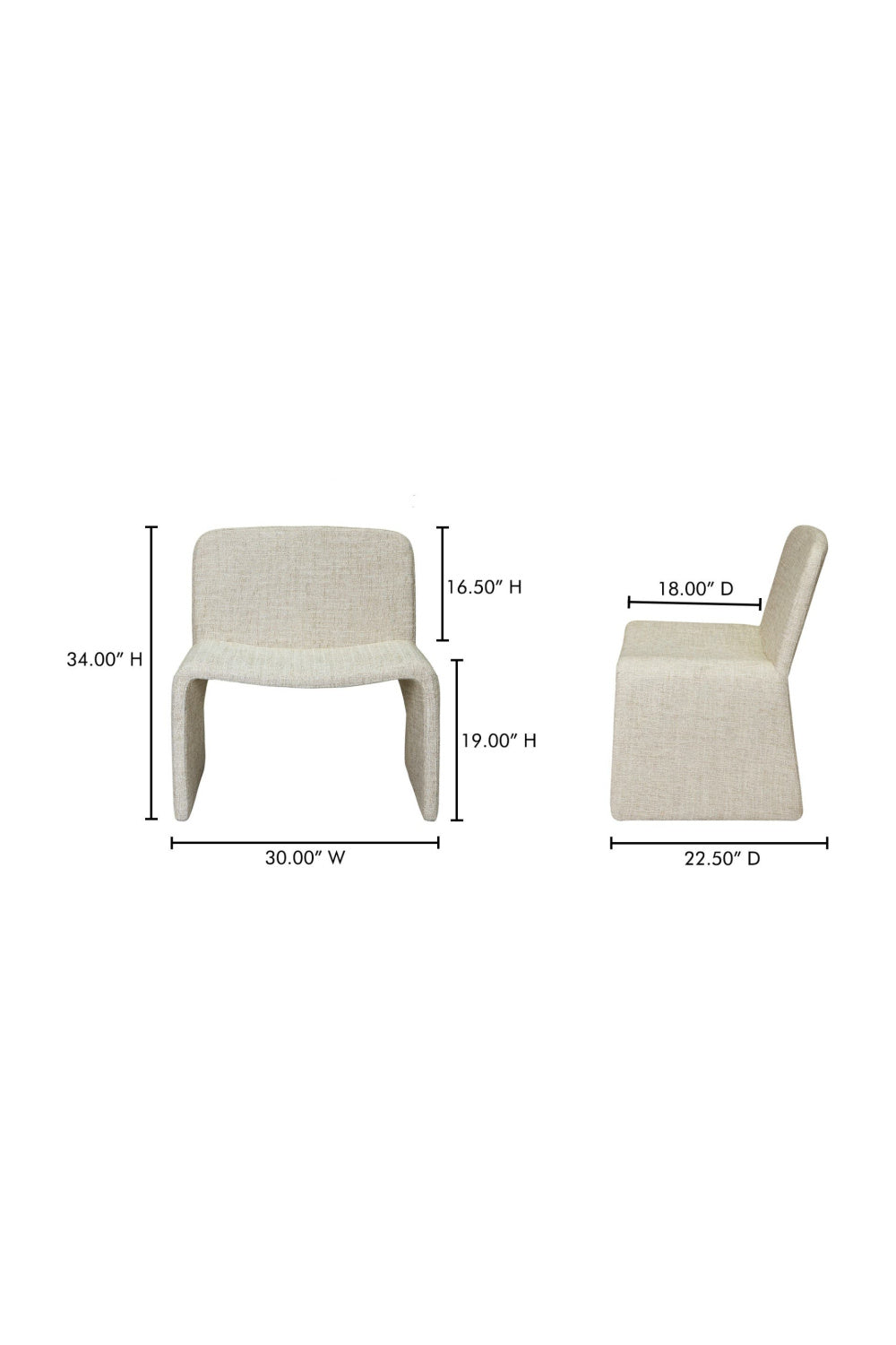   Modern European furniture - Beige Monolithic Accent Chair - www.oroa.com | Oroa.com