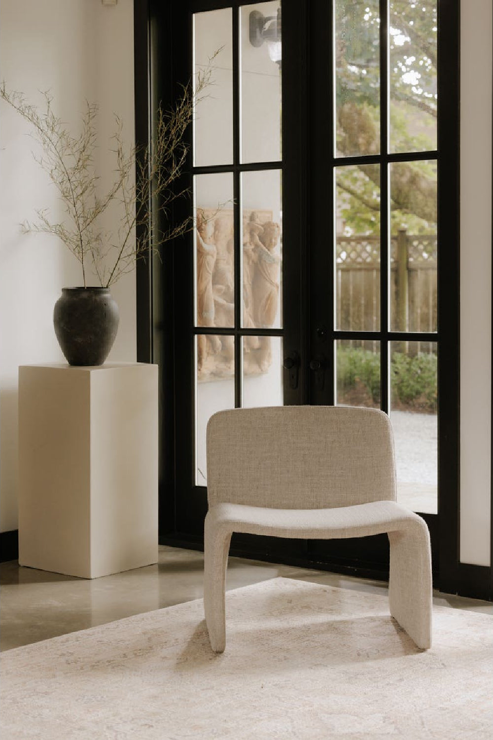   Modern European furniture - Beige Monolithic Accent Chair - www.oroa.com | Oroa.com