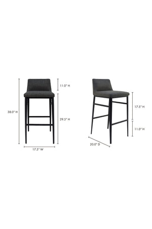   Modern European furniture - Low‑Back Fabric Bar Stool - www.oroa.com | Oroa.com