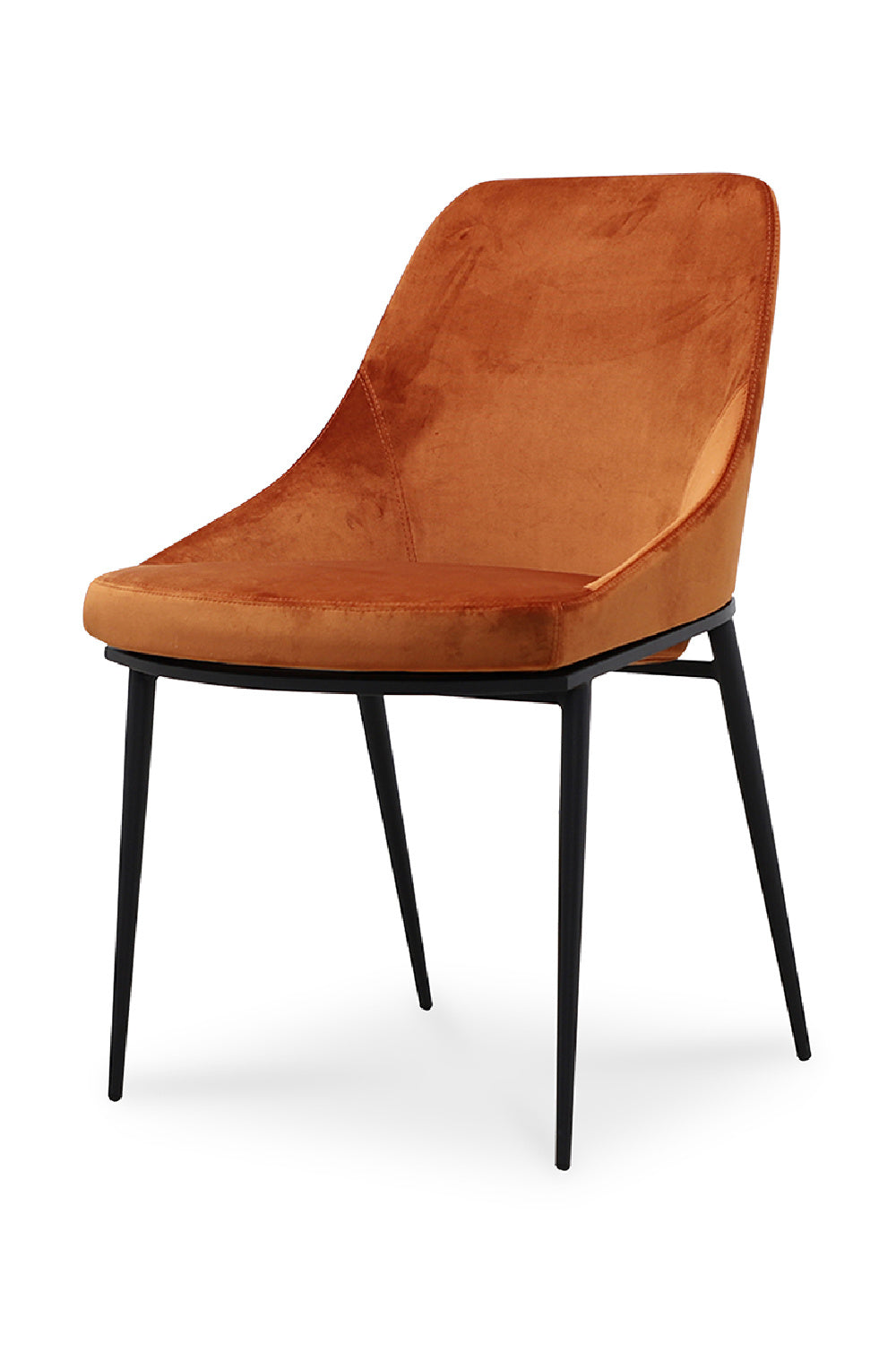   Modern European furniture - Orange Velvet Dining Chairs (2) - www.oroa.com | Oroa.com
