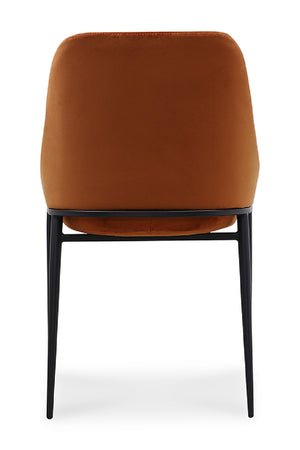   Modern European furniture - Orange Velvet Dining Chairs (2) - www.oroa.com | Oroa.com