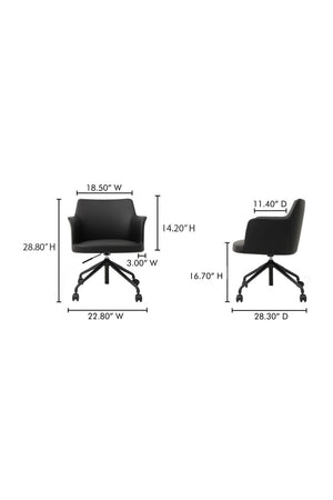   Modern European furniture - Black Swivel Office Chair - www.oroa.com | Oroa.com