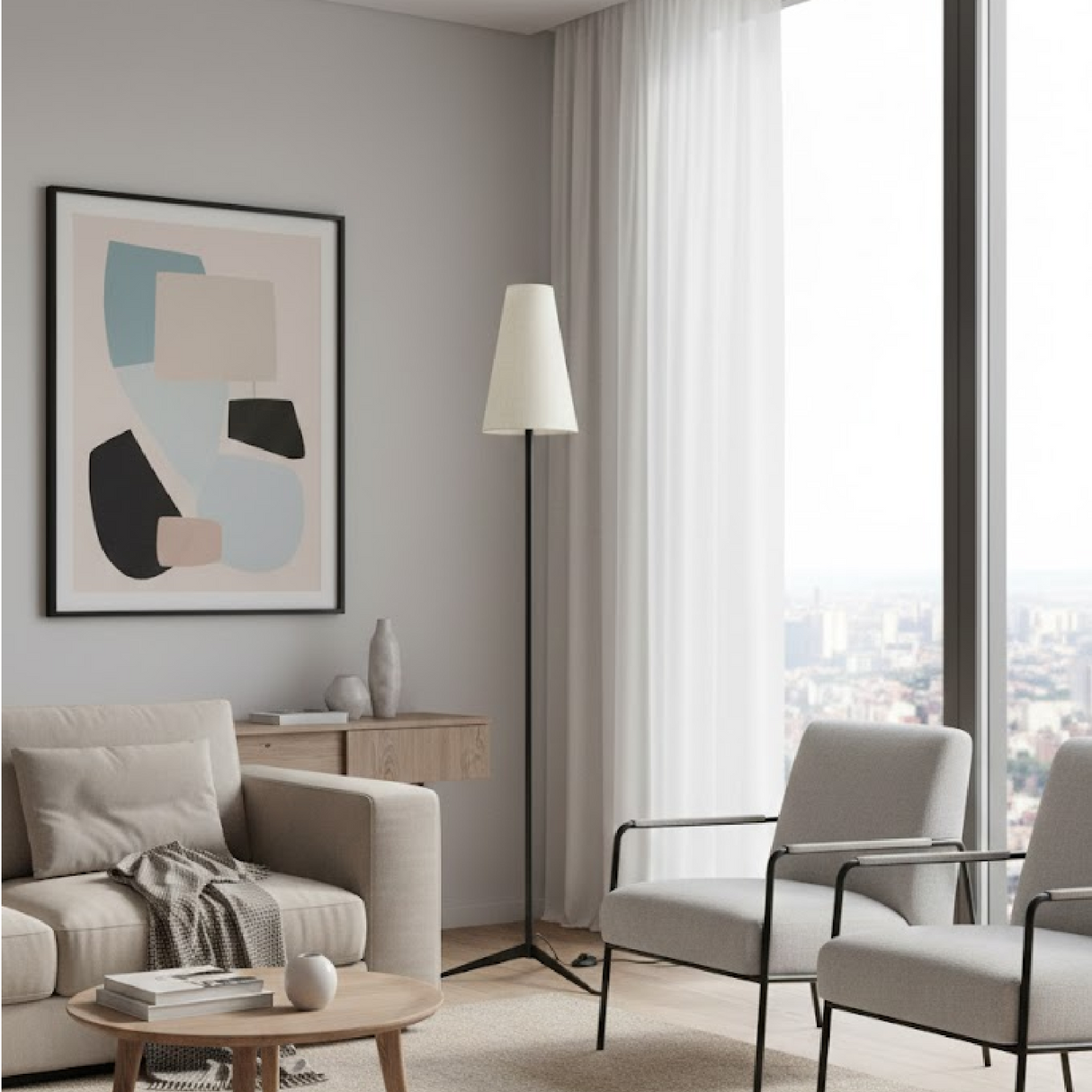   Modern European furniture - White Linen Shade Floor Lamp - www.oroa.com | Oroa.com