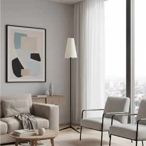   Modern European furniture - White Linen Shade Floor Lamp - www.oroa.com | Oroa.com