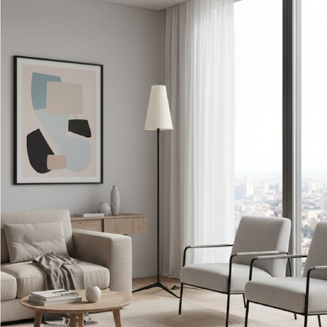   Modern European furniture - White Linen Shade Floor Lamp - www.oroa.com | Oroa.com