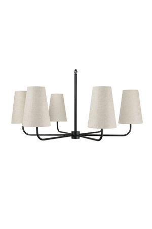   Modern European furniture - Linen Shade 6-Light Chandelier - www.oroa.com | Oroa.com