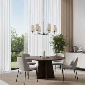   Modern European furniture - Linen Shade 6-Light Chandelier - www.oroa.com | Oroa.com