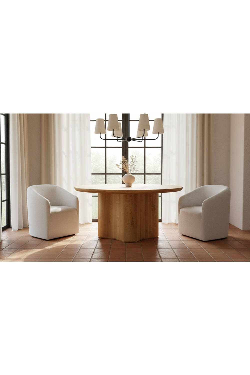   Modern European furniture - Linen Shade 6-Light Chandelier - www.oroa.com | Oroa.com