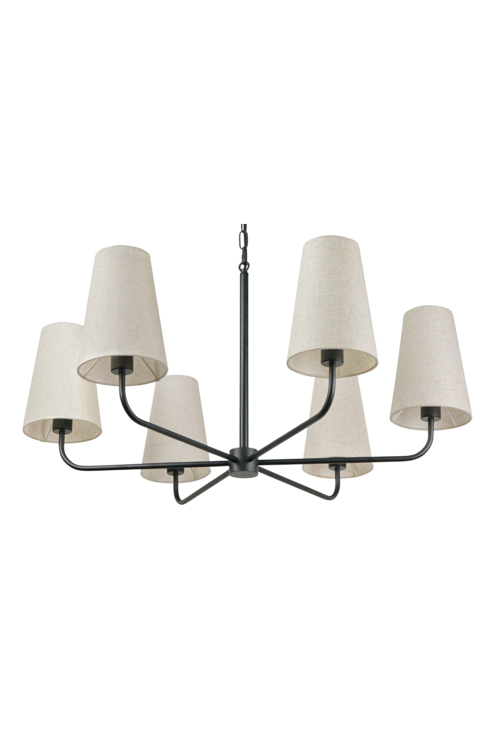   Modern European furniture - Linen Shade 6-Light Chandelier - www.oroa.com | Oroa.com