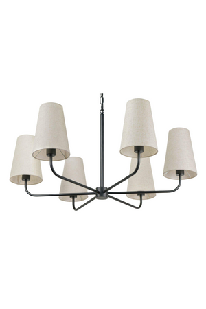   Modern European furniture - Linen Shade 6-Light Chandelier - www.oroa.com | Oroa.com