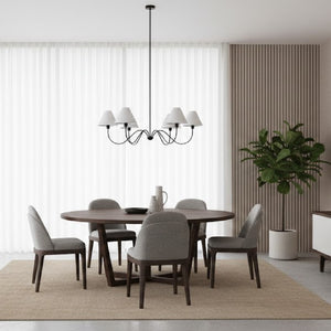   Modern European furniture - Blackened Bronze 6-Light Chandelier - www.oroa.com | Oroa.com