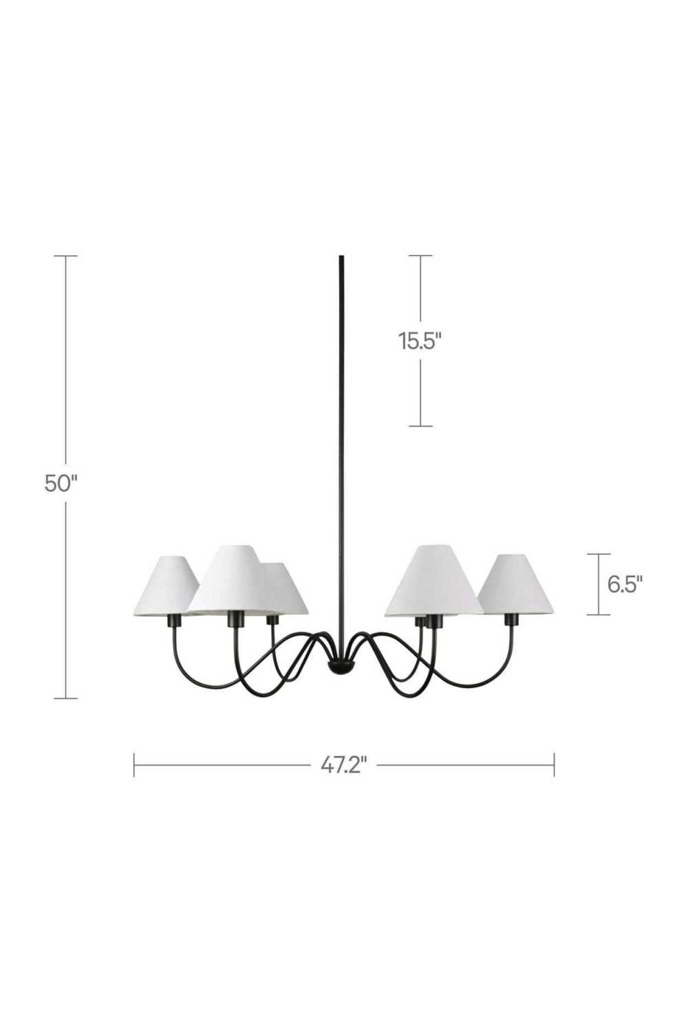   Modern European furniture - Blackened Bronze 6-Light Chandelier - www.oroa.com | Oroa.com