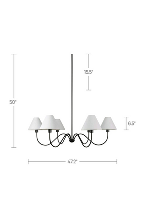   Modern European furniture - Blackened Bronze 6-Light Chandelier - www.oroa.com | Oroa.com