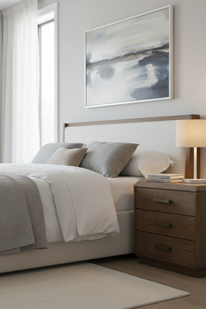   Modern European furniture - Brown Oak 3-Drawer Nightstand - www.oroa.com | Oroa.com