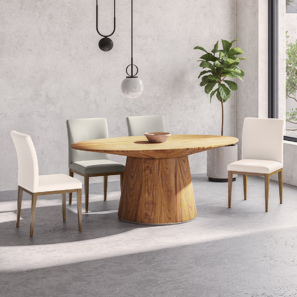   Modern European furniture - Top Grain Leather Dining Chairs (2) - www.oroa.com | Oroa.com