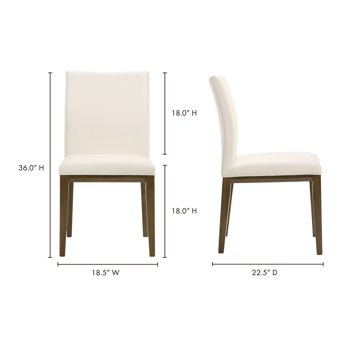   Modern European furniture - Top Grain Leather Dining Chairs (2) - www.oroa.com | Oroa.com