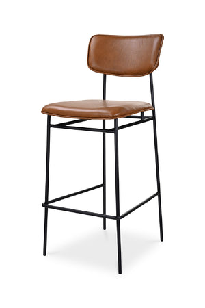   Modern European furniture - Brown Leather Bar Stool - www.oroa.com | Oroa.com
