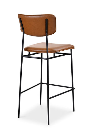   Modern European furniture - Brown Leather Bar Stool - www.oroa.com | Oroa.com