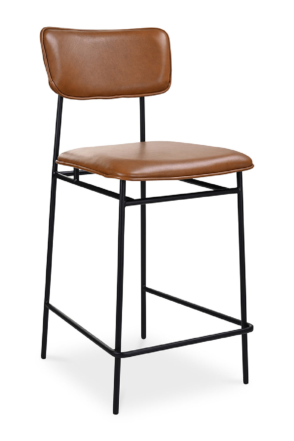   Modern European furniture - Brown Leather Counter Stool - www.oroa.com | Oroa.com