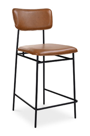   Modern European furniture - Brown Leather Counter Stool - www.oroa.com | Oroa.com