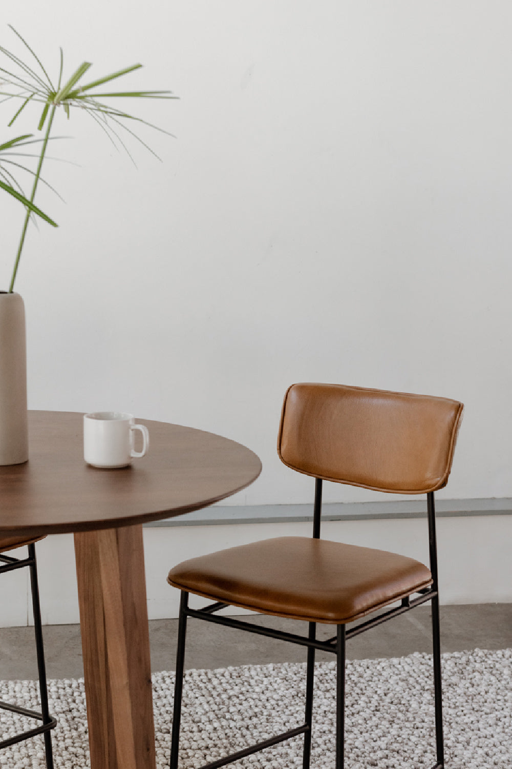   Modern European furniture - Brown Leather Counter Stool - www.oroa.com | Oroa.com