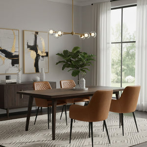   Modern European furniture - Tufted Vegan Leather Dining Chairs (2) - www.oroa.com | Oroa.com