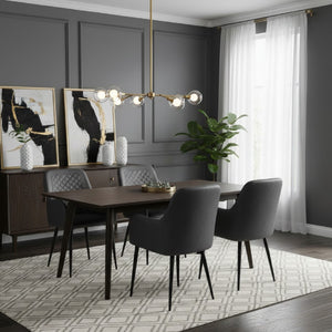   Modern European furniture - Tufted Vegan Leather Dining Chairs (2) - www.oroa.com | Oroa.com