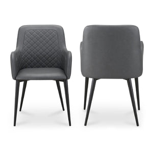   Modern European furniture - Tufted Vegan Leather Dining Chairs (2) - www.oroa.com | Oroa.com