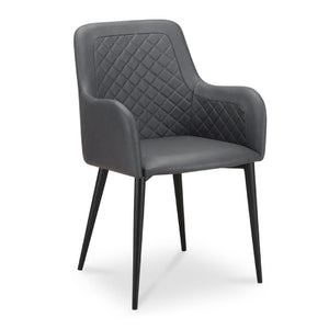   Modern European furniture - Tufted Vegan Leather Dining Chairs (2) - www.oroa.com | Oroa.com