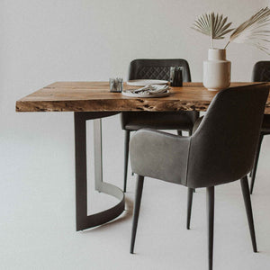   Modern European furniture - Tufted Vegan Leather Dining Chairs (2) - www.oroa.com | Oroa.com