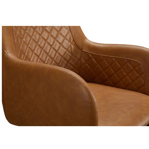   Modern European furniture - Tufted Vegan Leather Dining Chairs (2) - www.oroa.com | Oroa.com