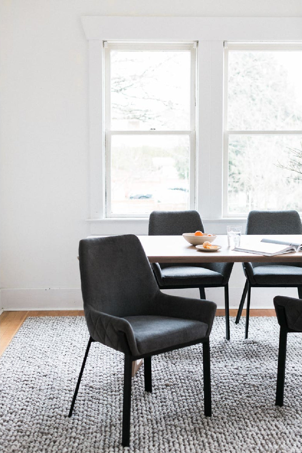   Modern European furniture - Quilted Upholstered Dining Chairs (2) - www.oroa.com | Oroa.com