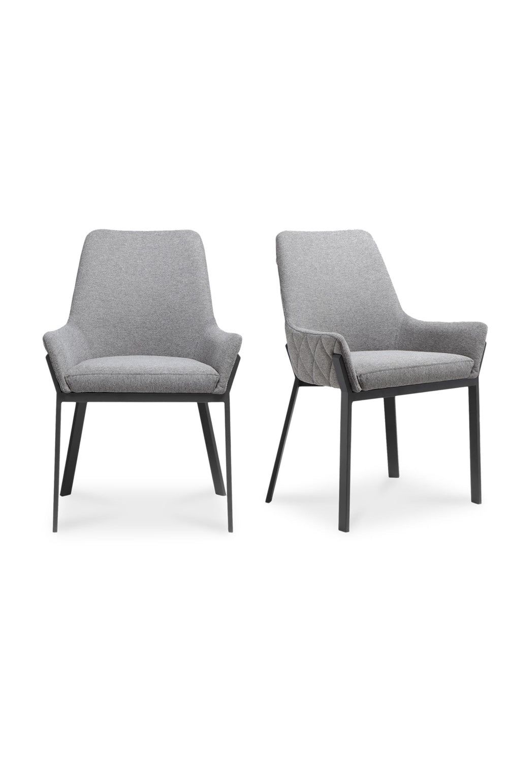   Modern European furniture - Quilted Upholstered Dining Chairs (2) - www.oroa.com | Oroa.com