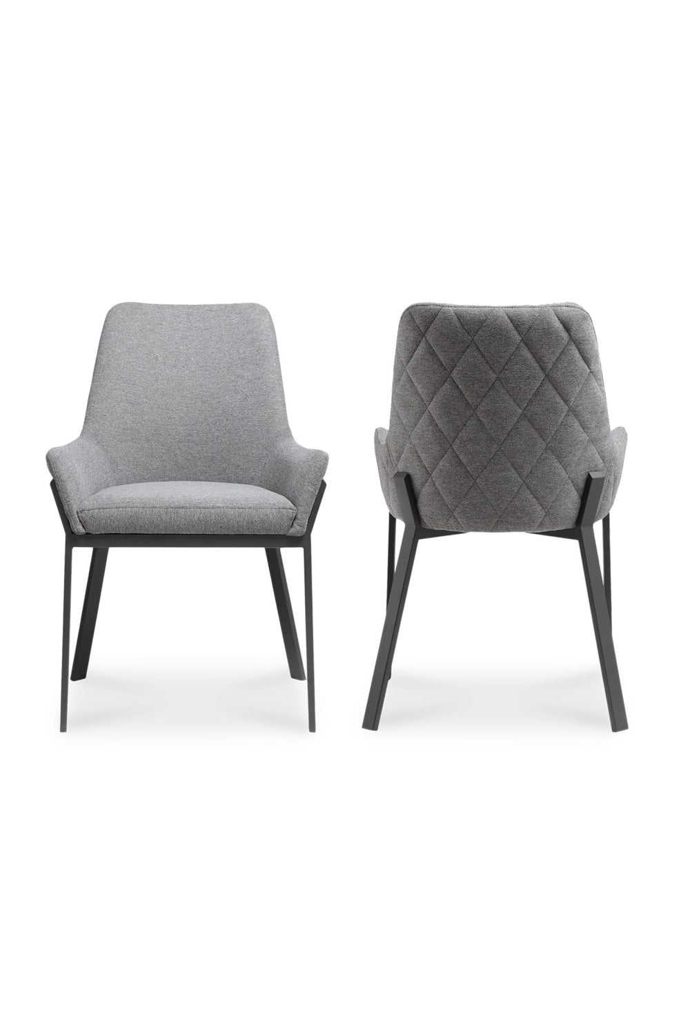   Modern European furniture - Quilted Upholstered Dining Chairs (2) - www.oroa.com | Oroa.com