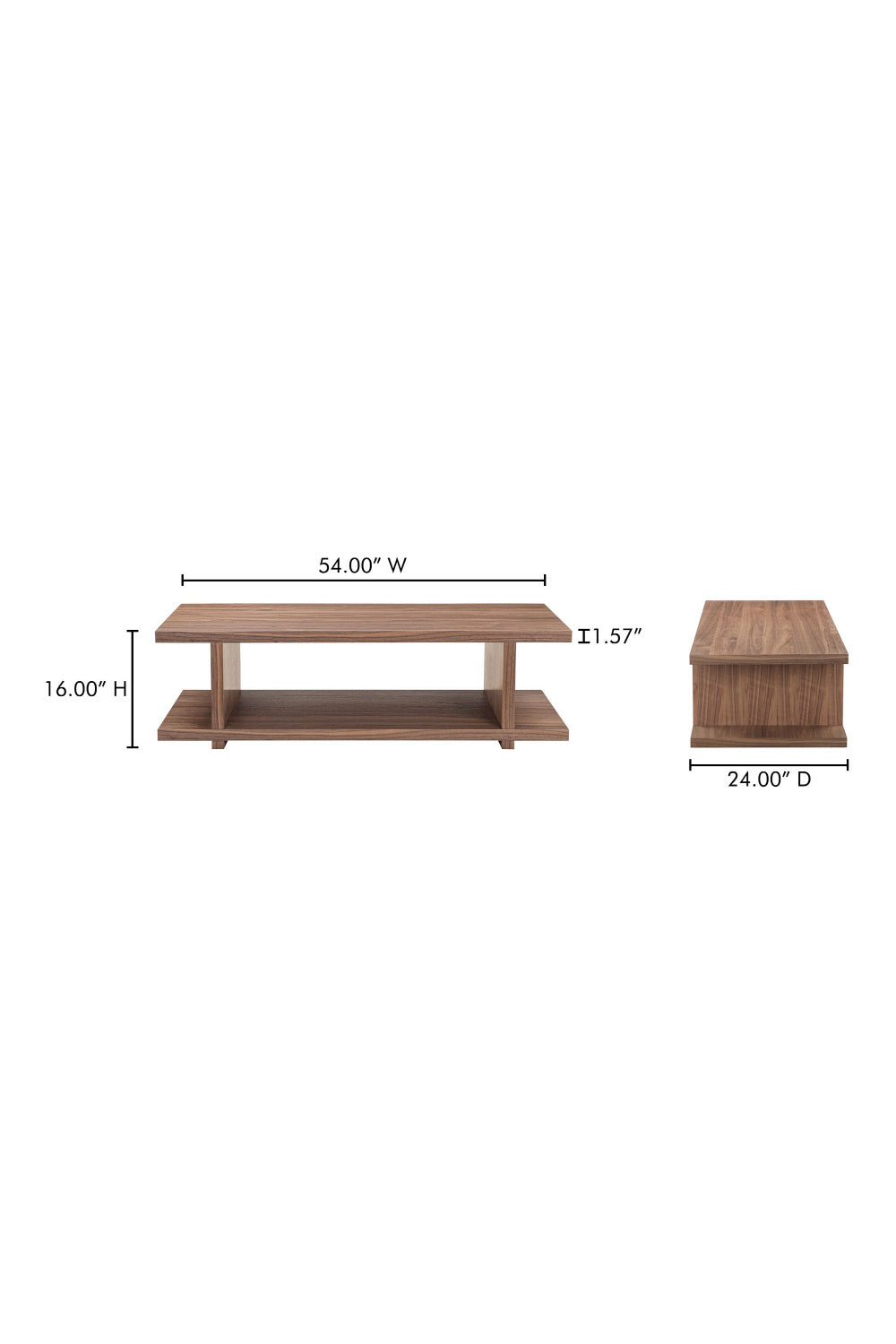   Modern European furniture - Walnut Open-Shelf Coffee Table - www.oroa.com | Oroa.com