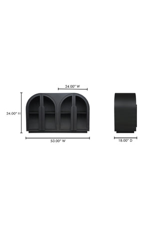   Modern European furniture - Black Arched 4-Door Cabinet - www.oroa.com | Oroa.com