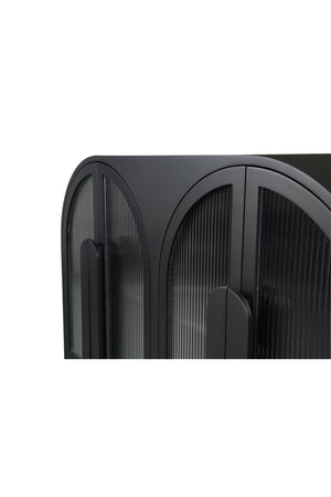   Modern European furniture - Black Arched 4-Door Cabinet - www.oroa.com | Oroa.com