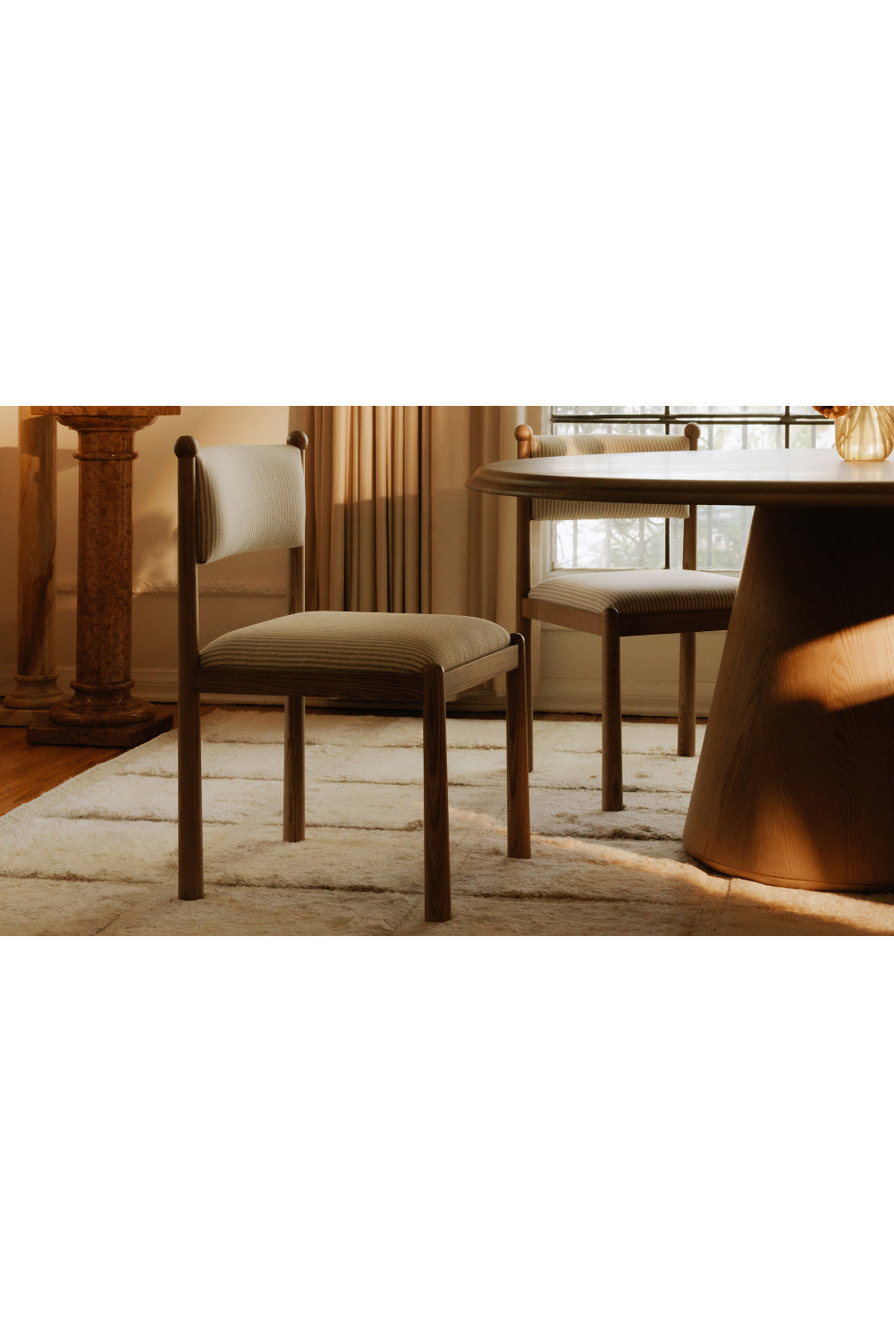   Modern European furniture - Wooden Framed Vintage Dining Chairs (2) - www.oroa.com | Oroa.com
