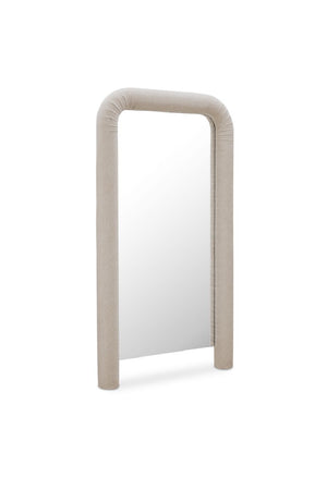   Modern European furniture - Ruched Upholstered Floor Mirror - www.oroa.com | Oroa.com