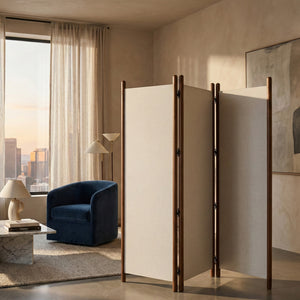   Modern European furniture - White Linen Blend Screen - www.oroa.com | Oroa.com
