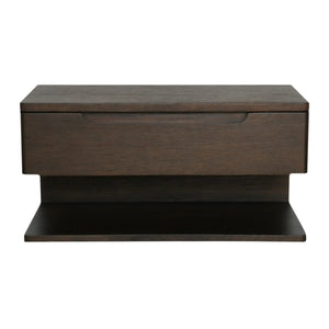   Modern European furniture - Brown 1-Drawer Floating Nightstand - www.oroa.com | Oroa.com