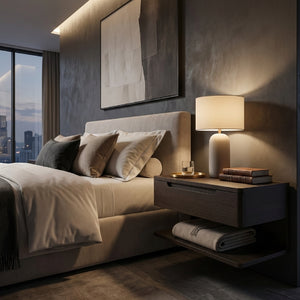   Modern European furniture - Brown 1-Drawer Floating Nightstand - www.oroa.com | Oroa.com