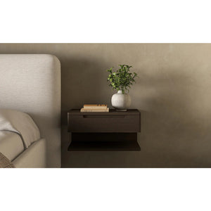   Modern European furniture - Brown 1-Drawer Floating Nightstand - www.oroa.com | Oroa.com