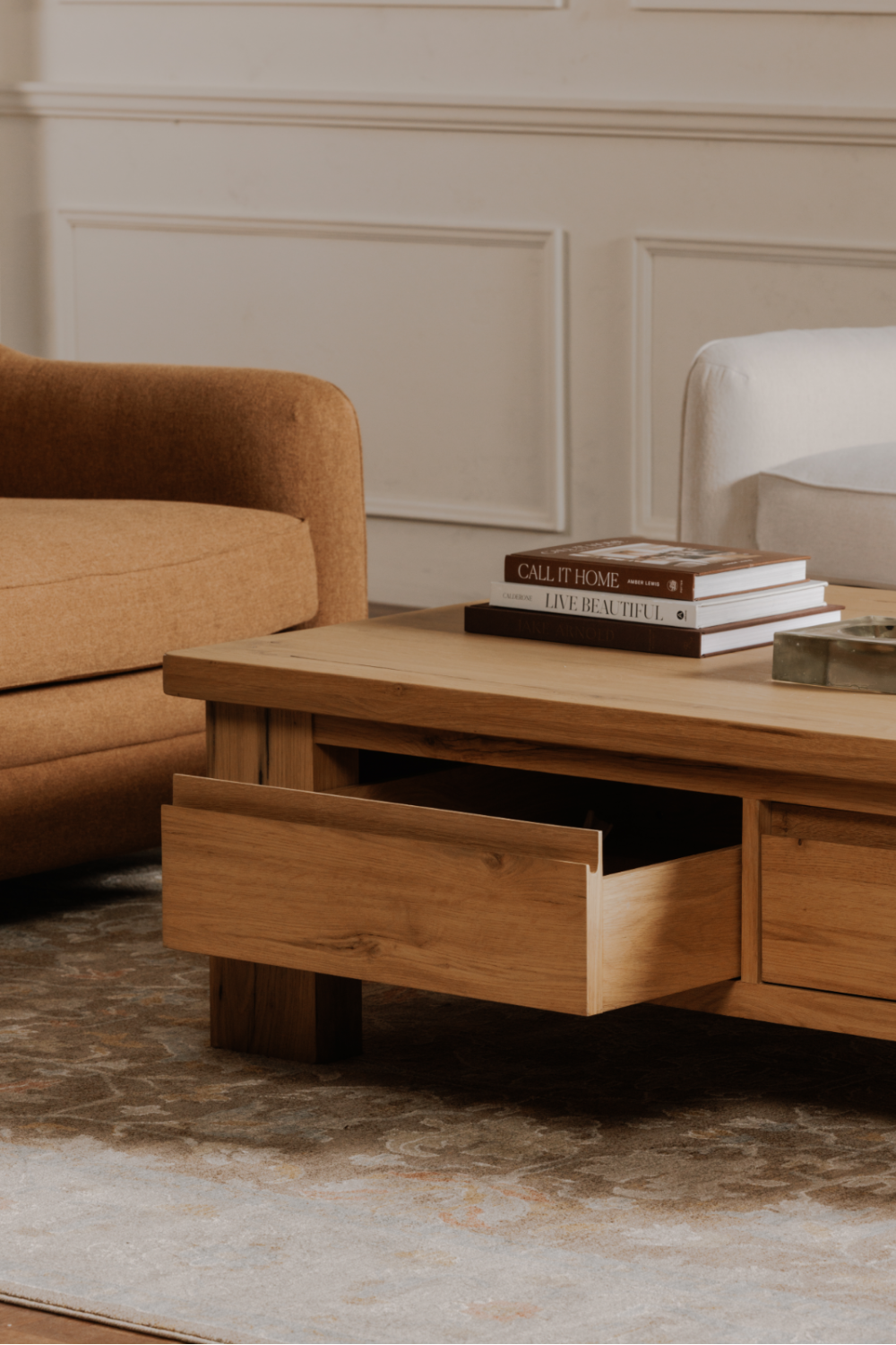   Modern European furniture - Rustic Oak Storage Coffee Table - www.oroa.com | Oroa.com