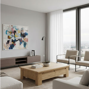   Modern European furniture - Rustic Oak Storage Coffee Table - www.oroa.com | Oroa.com