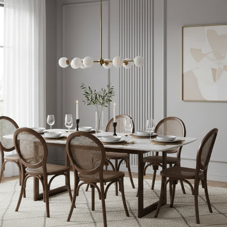   Modern European furniture - Round-Back Rattan Dining Chairs (2) - www.oroa.com | Oroa.com