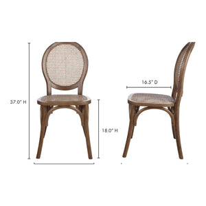   Modern European furniture - Round-Back Rattan Dining Chairs (2) - www.oroa.com | Oroa.com