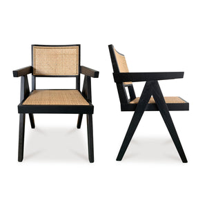   Modern European furniture - Rattan Mid-Century Dining Chairs (2) - www.oroa.com | Oroa.com