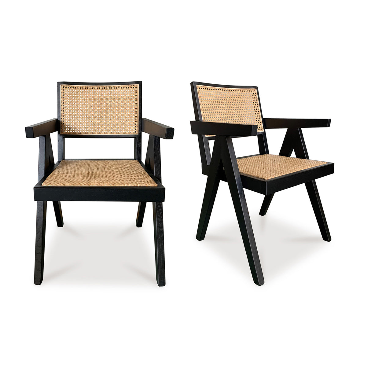   Modern European furniture - Rattan Mid-Century Dining Chairs (2) - www.oroa.com | Oroa.com